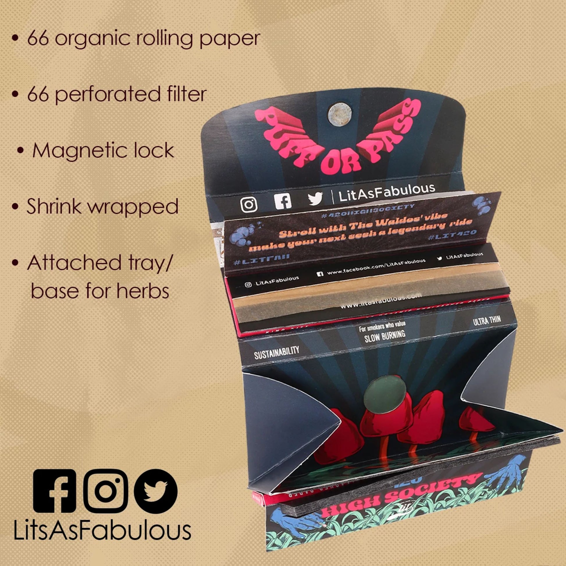 LIT Dou Ks Slim Rolling Paper With Tips