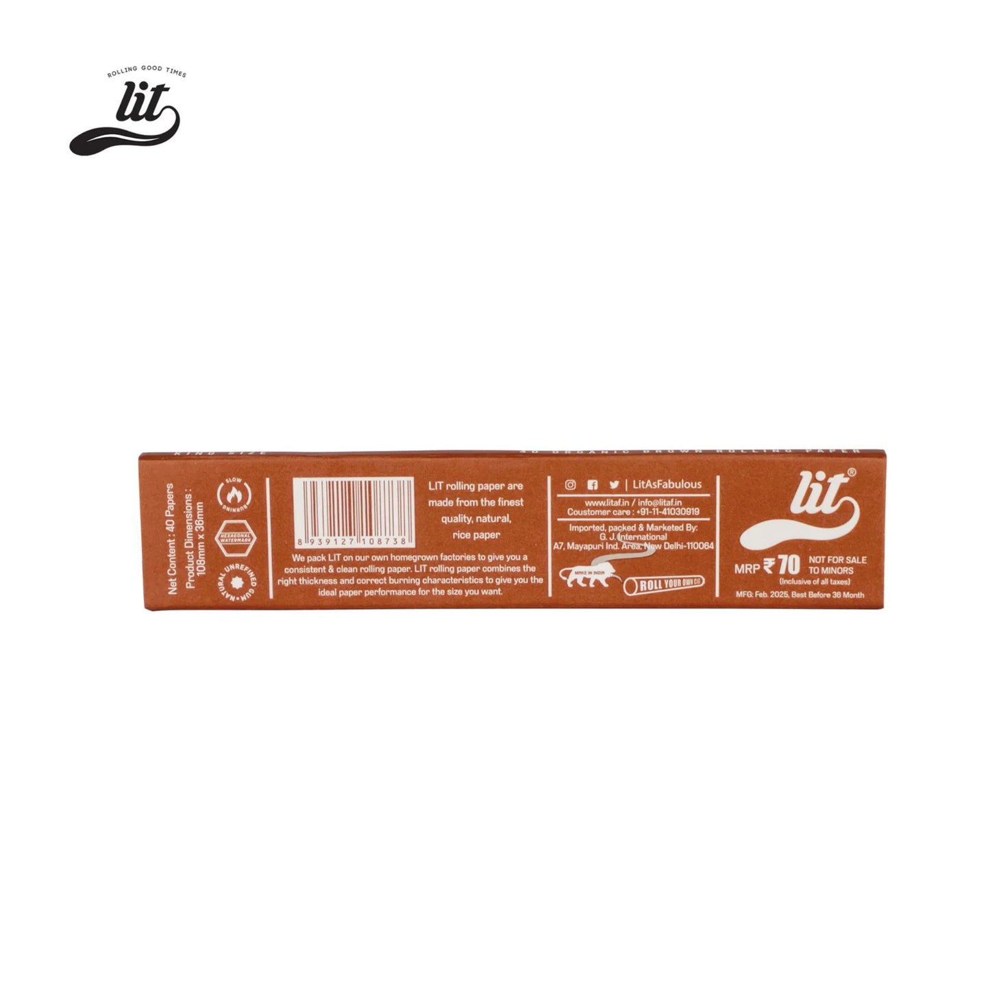 Lit Brown Slim Rolling paper