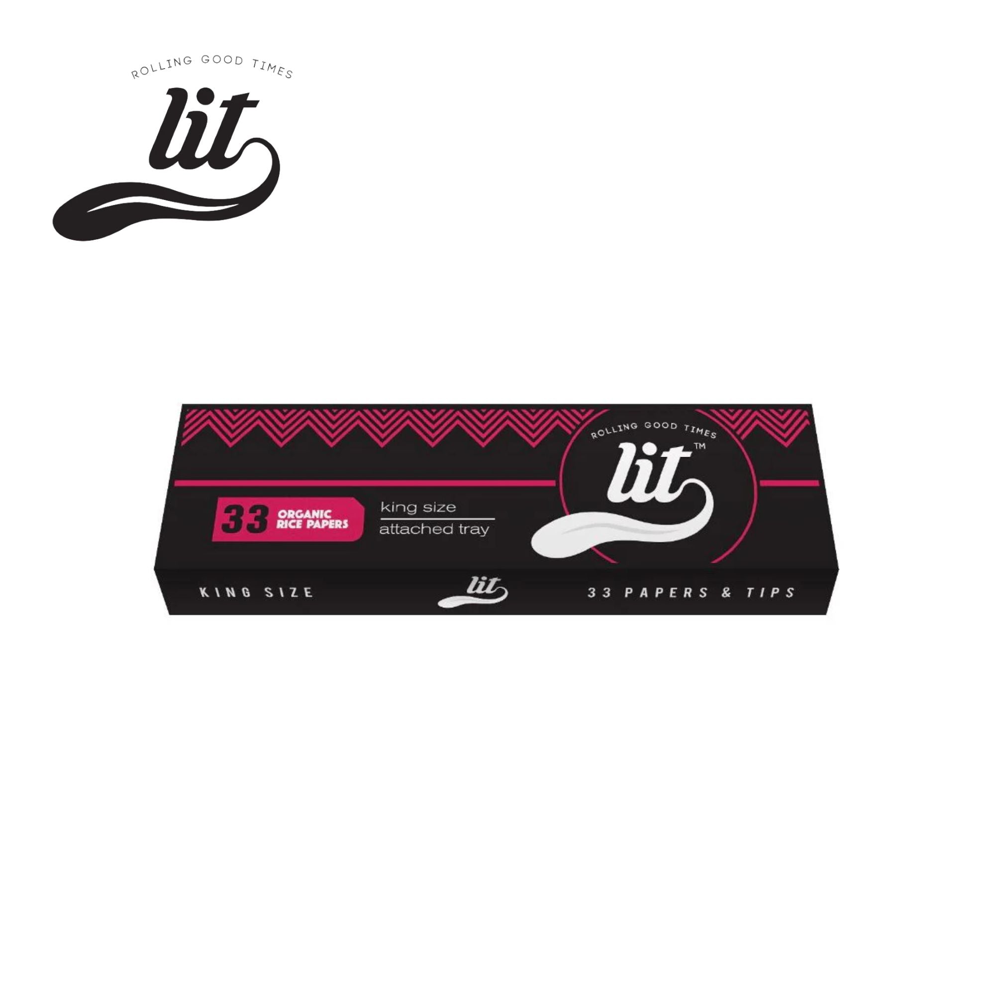 LIT PRO Rolling Paper with Tips and Tray-Brown | HighJack India