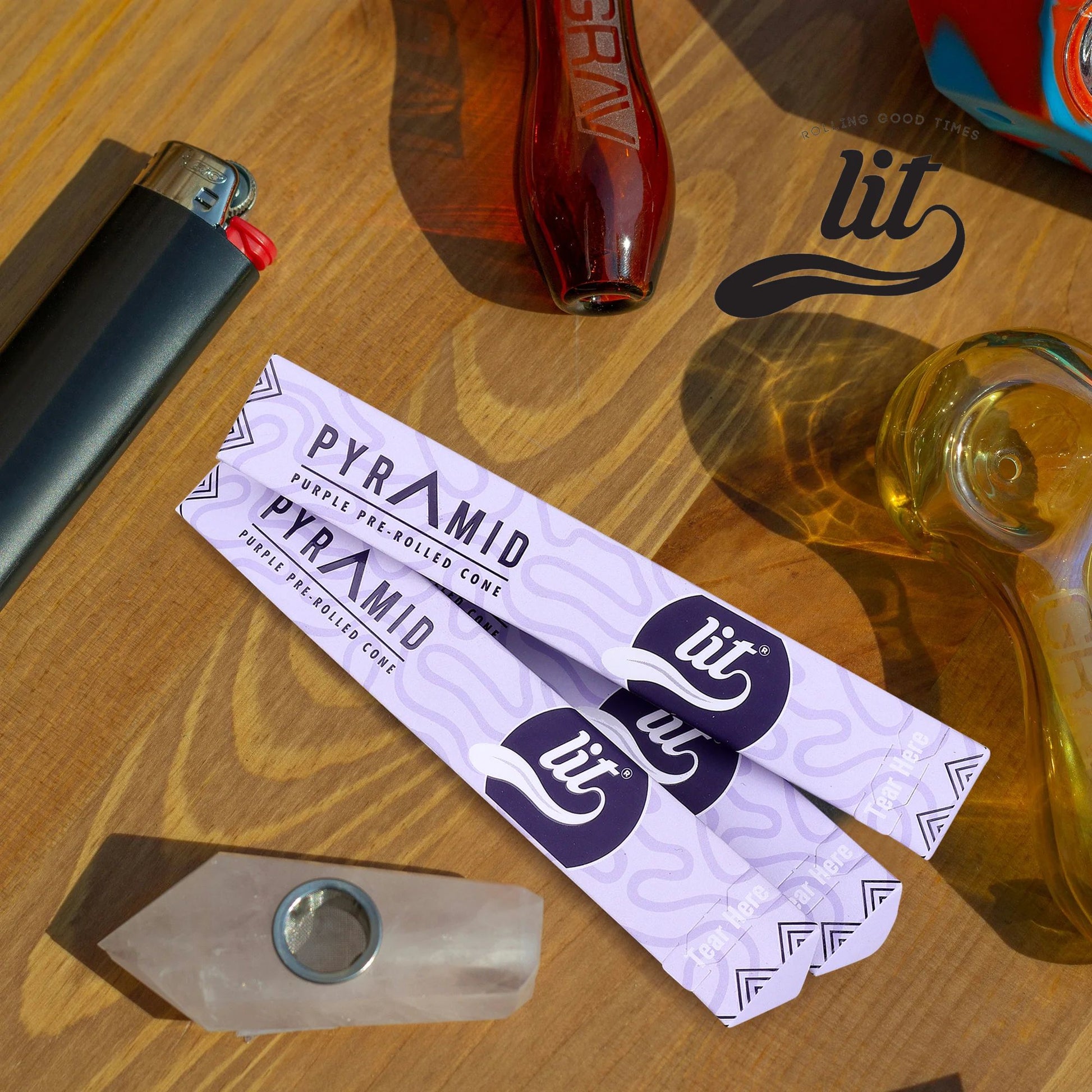 pyramid disposable vape pen LIT Pyramid Purple Pre-Rolled Cone – HighJack