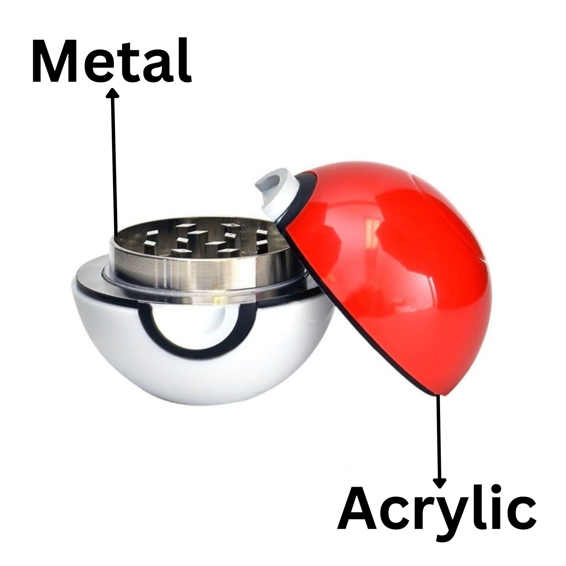 Pokeball Crusher = Metal + Acrylic 