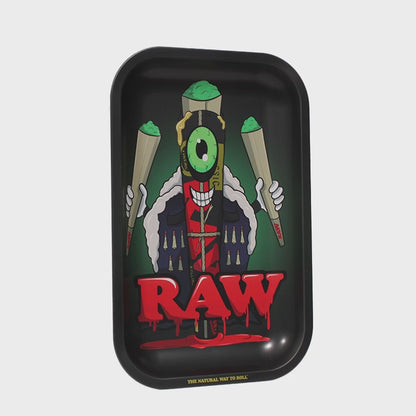 RAW Matte Black Cone Monster Rolling Tray - Small