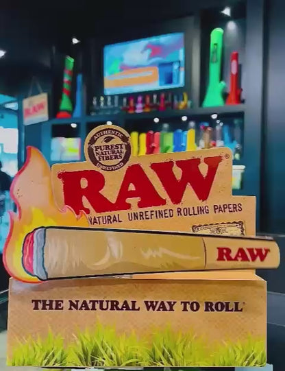 Raw Wobbler Display Sign |  Moving RAW Cone Showcase