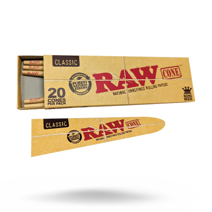 RAW Classic King Size Pre-Rolled Cones Pack of 20