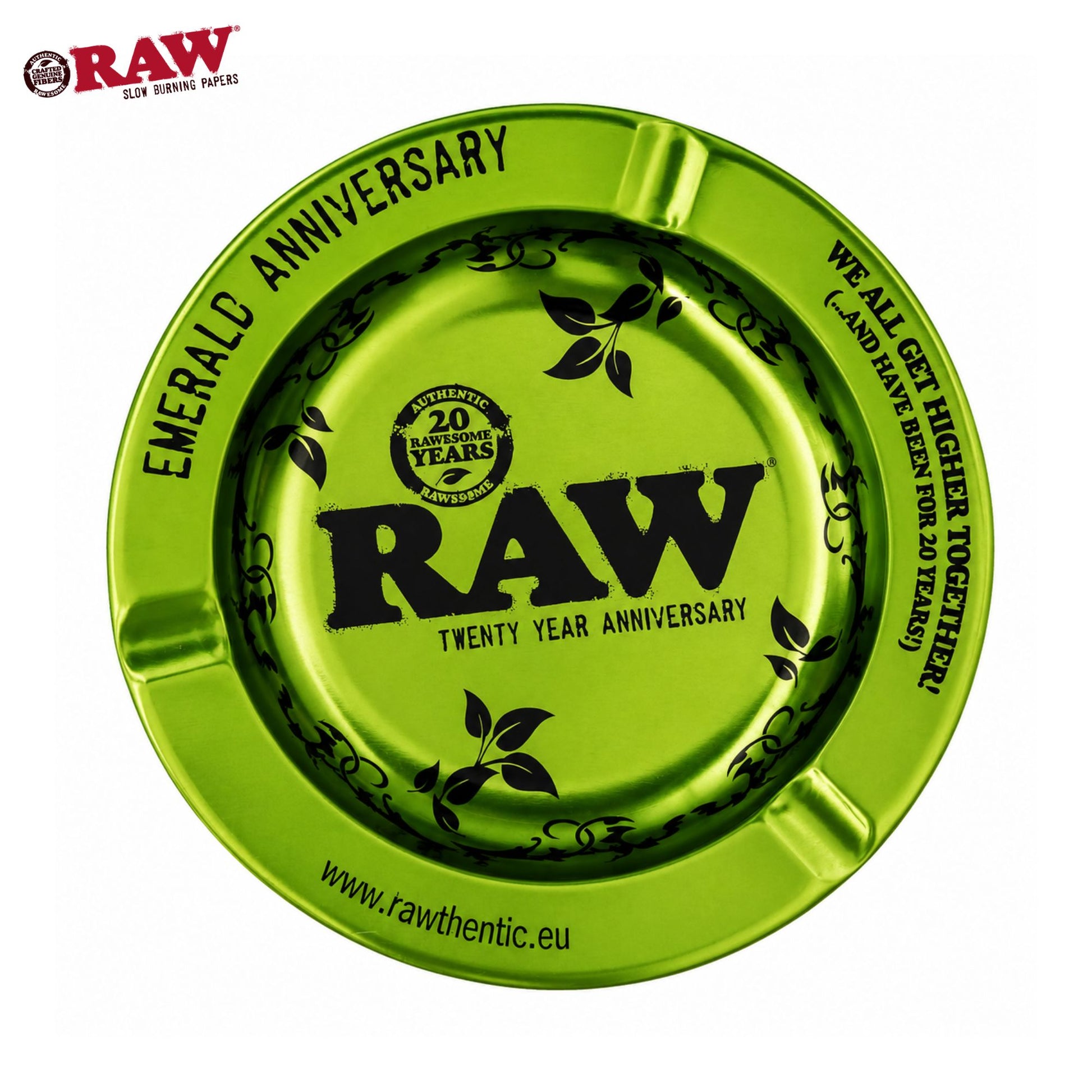 RAW Emerald 20th Anniversary Metal Ashtray
