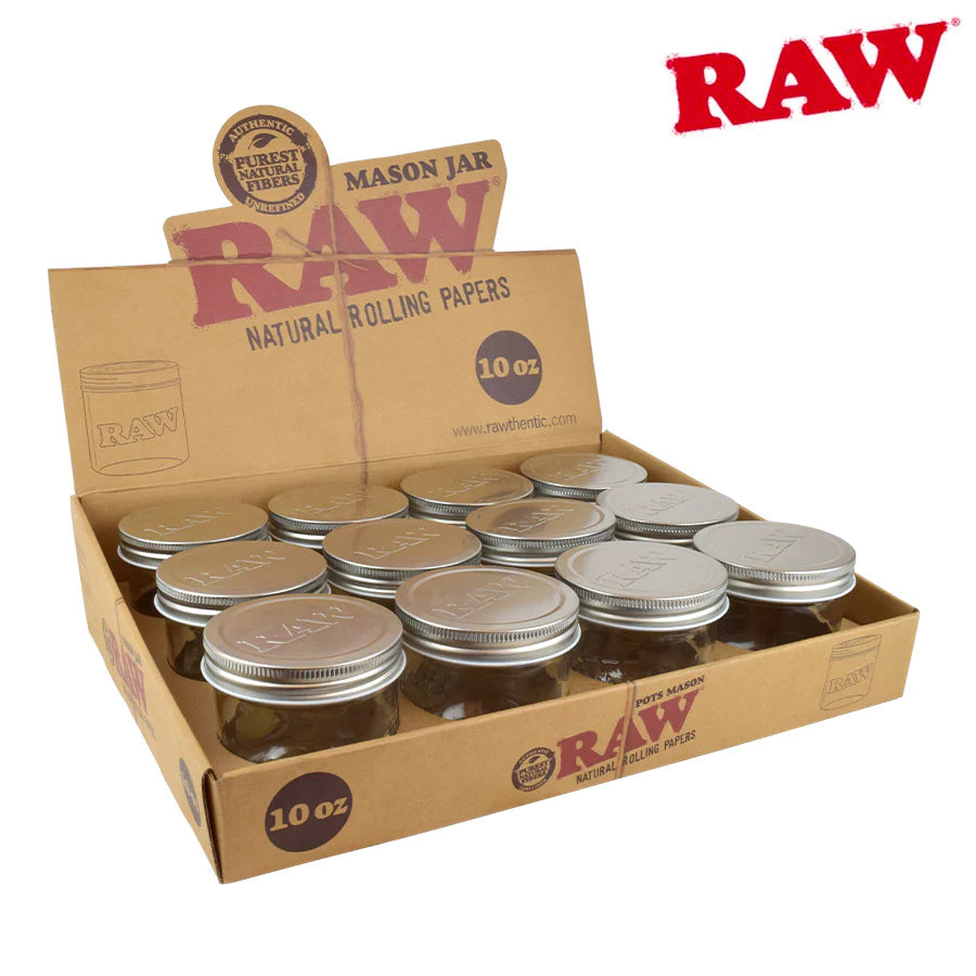 RAW Mason Jar with Tin Lid | HighJack – HighJack India