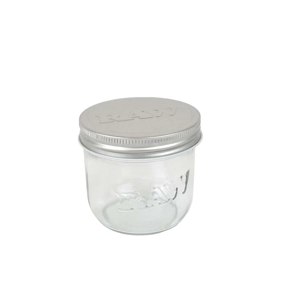 Glass mason jar with lid