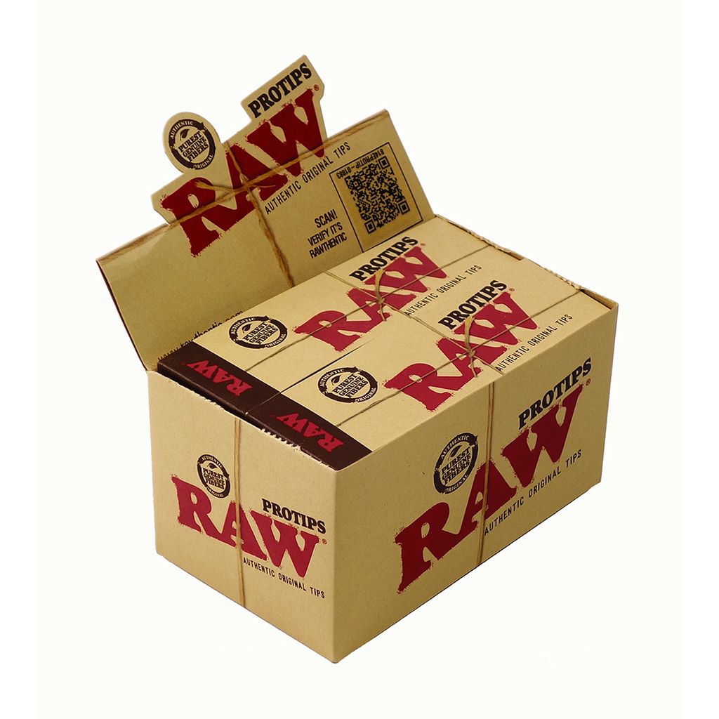 RAW PRO Tips Unbleached and Unperforated box