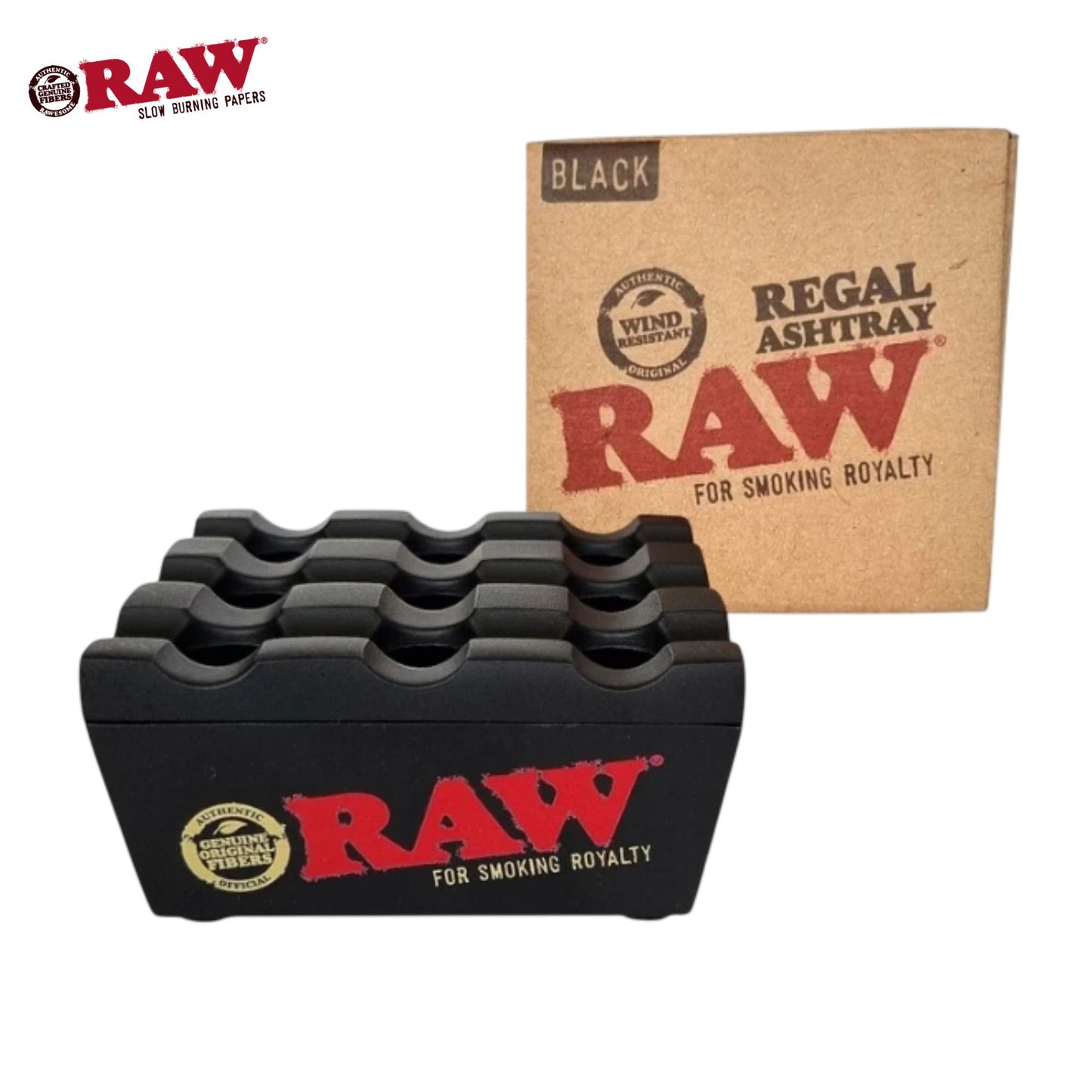 Raw Regal Windproof Ashtray | Table Top Design With 9 Grid Lid
