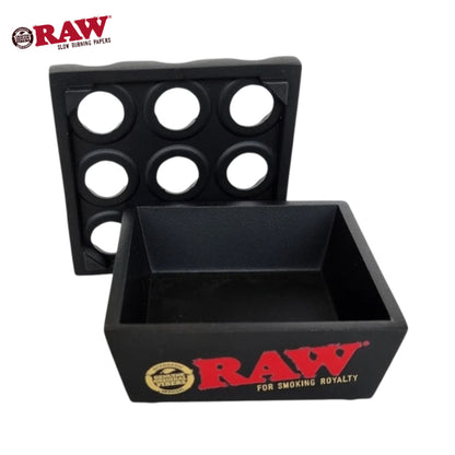 Raw Regal Windproof Ashtray | Table Top Design With 9 Grid Lid