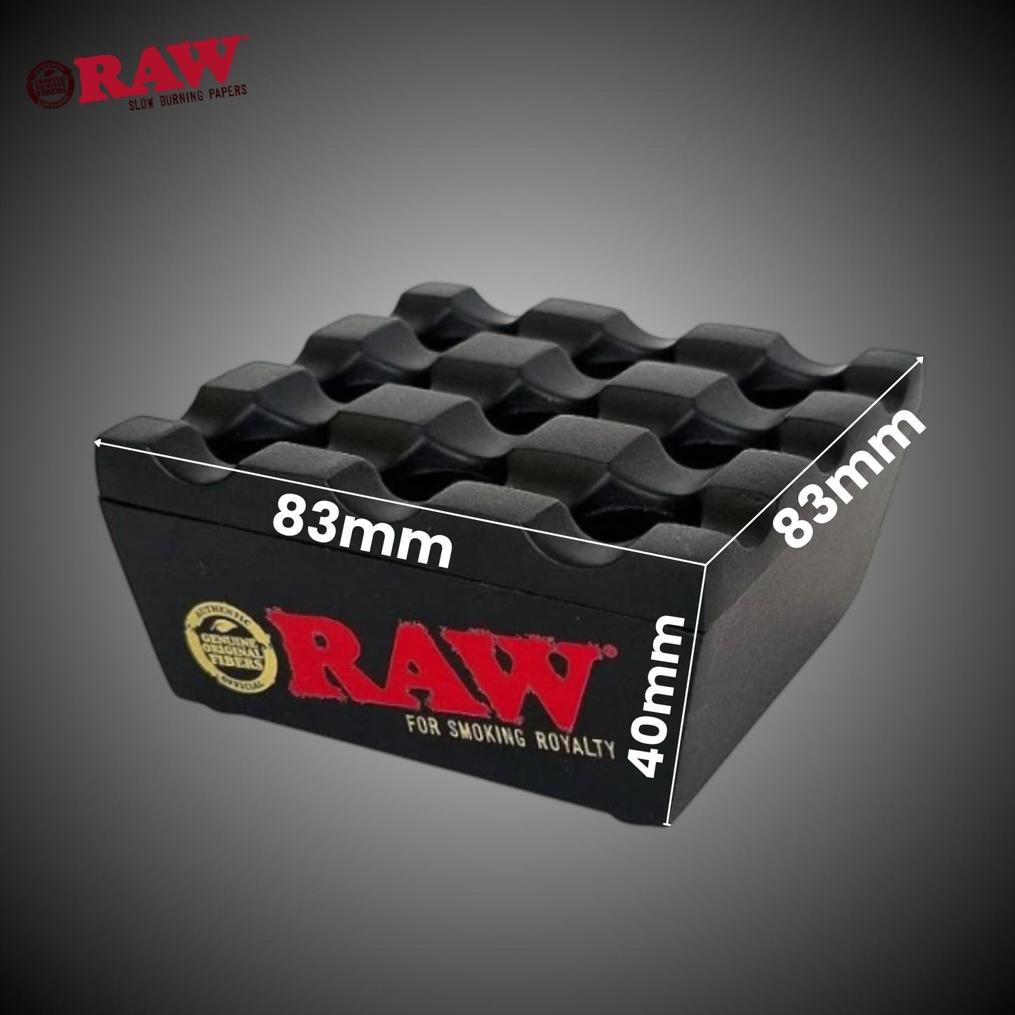Raw Regal Windproof Ashtray | Table Top Design With 9 Grid Lid