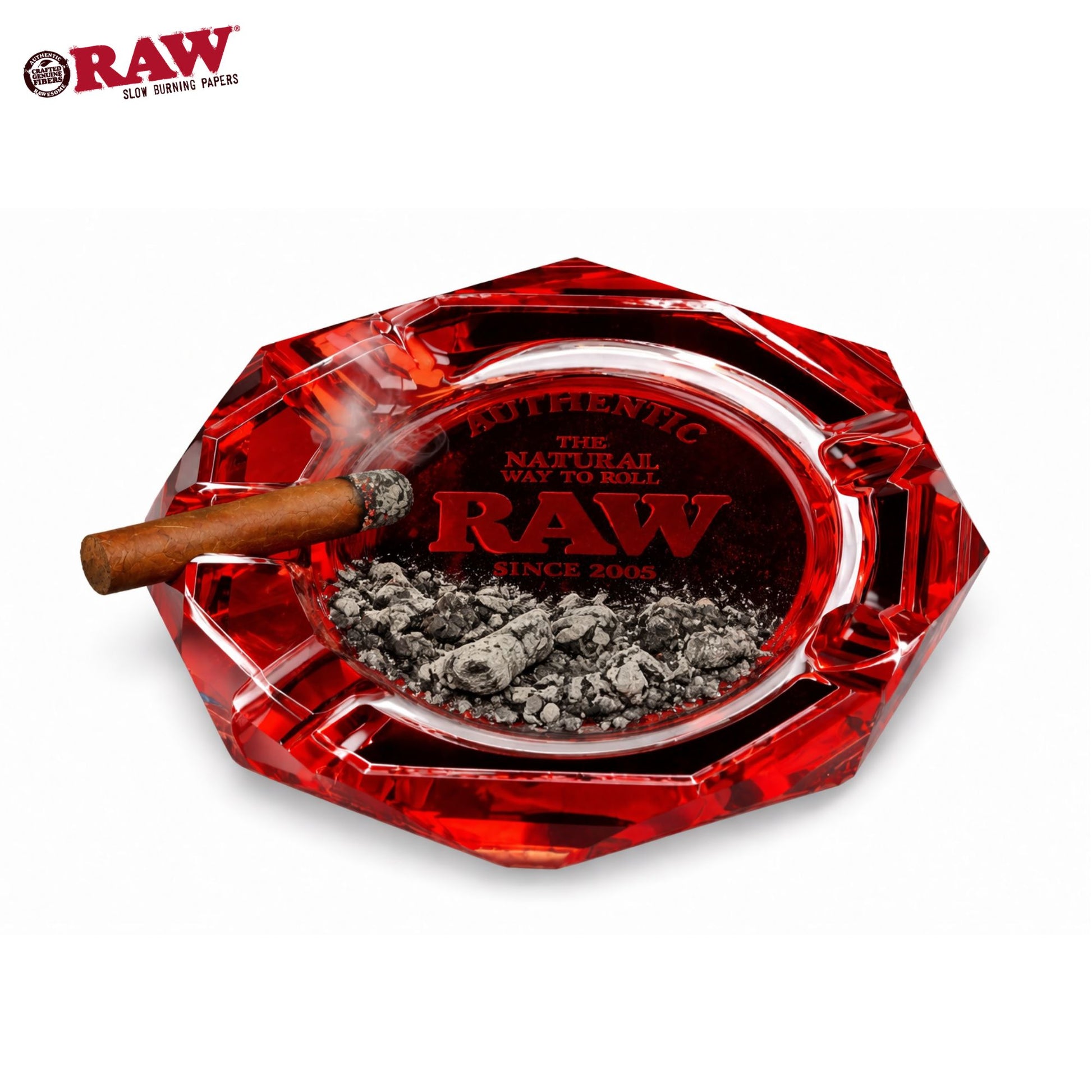 Raw Glass Cigar Ashtray
