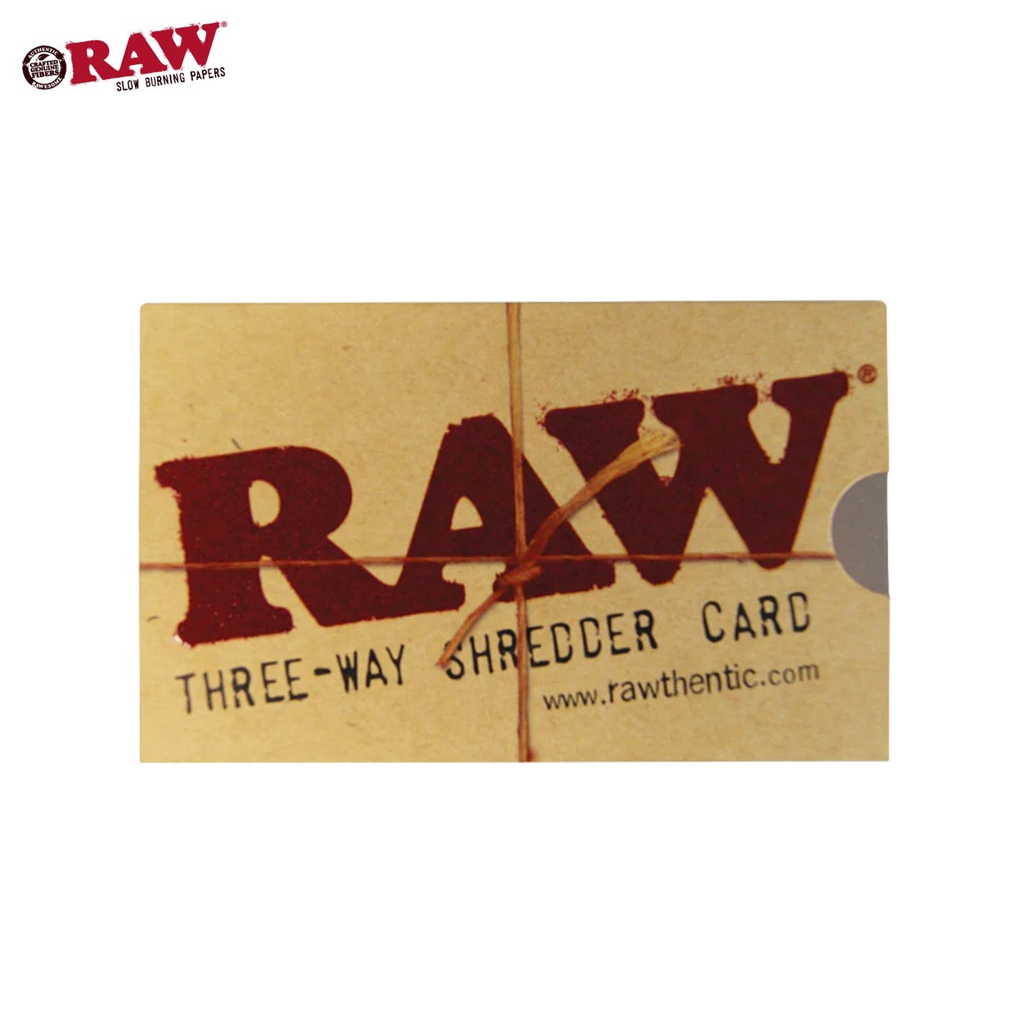 Raw Three-Way Shredder Metal Card | Tobacco Herb Crusher Card