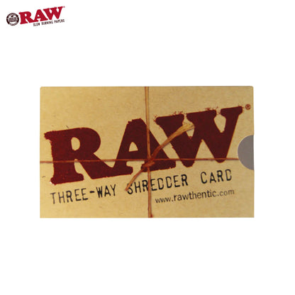 Raw Three-Way Shredder Metal Card | Tobacco Herb Crusher Card