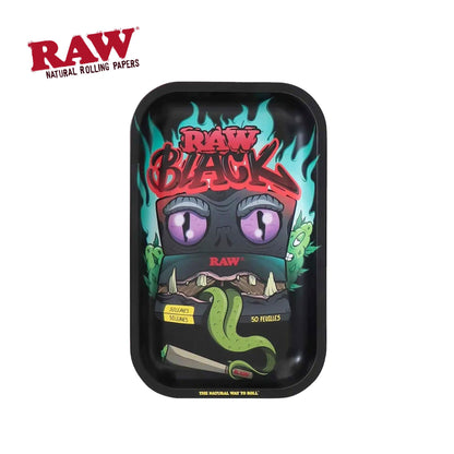 RAW Matte Black Monster Metal Rolling Tray - Small