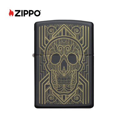 ZIPPO Art Deco Skull Design Windproof Lighter