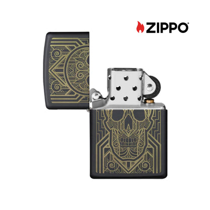ZIPPO Art Deco Skull Design Windproof Lighter