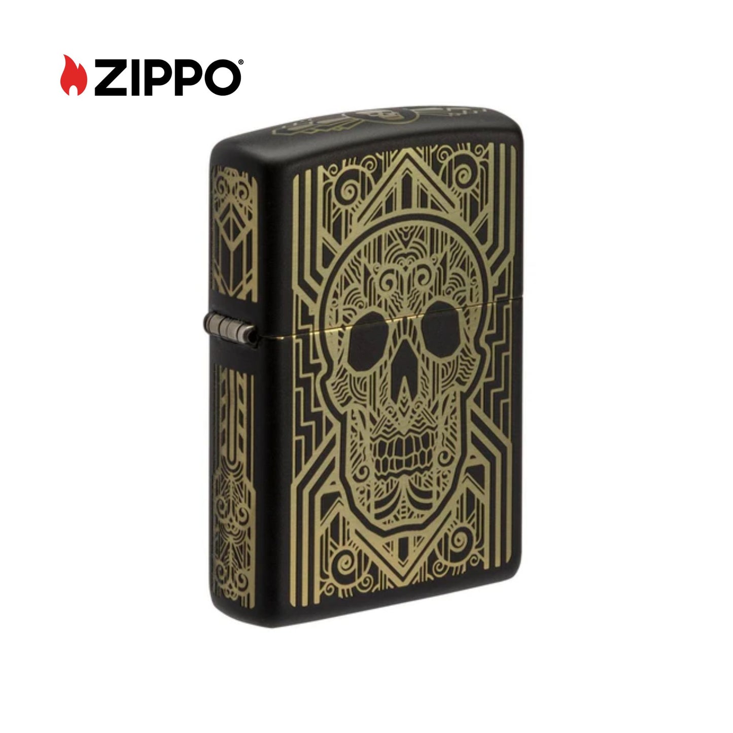 ZIPPO Art Deco Skull Design Windproof Lighter