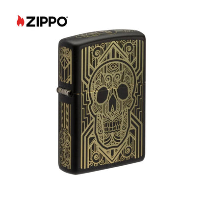 ZIPPO Art Deco Skull Design Windproof Lighter
