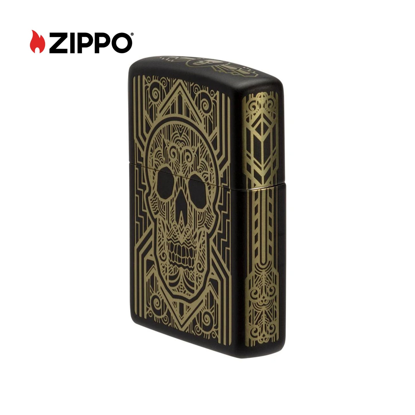 ZIPPO Art Deco Skull Design Windproof Lighter