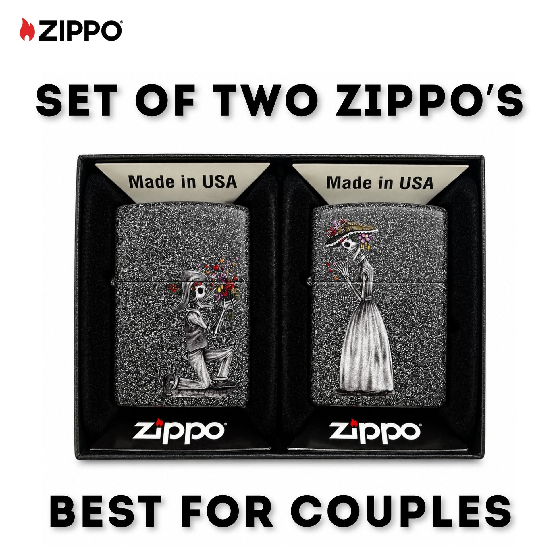 Zippo Couple Lighter For Gift - Set of 2