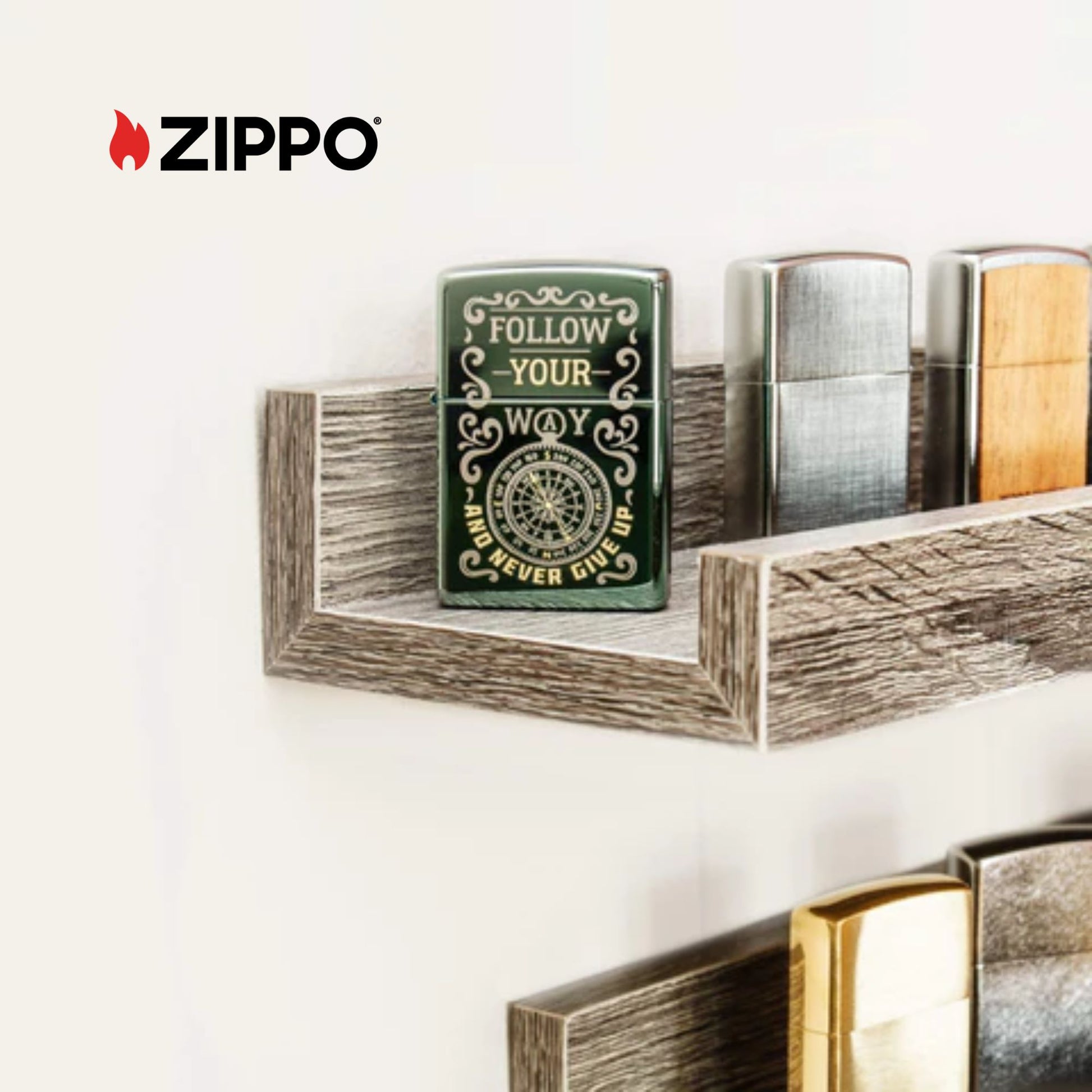 ZIPPO Follow Your Way Design Windproof Lighter