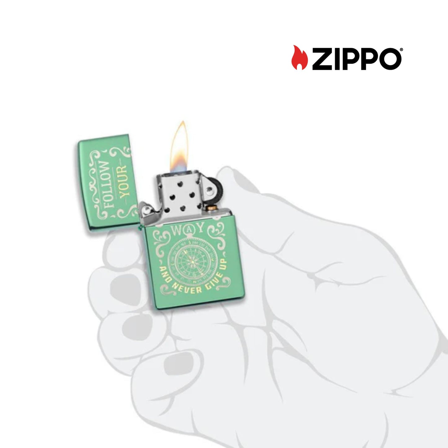 ZIPPO Follow Your Way Design Windproof Lighter