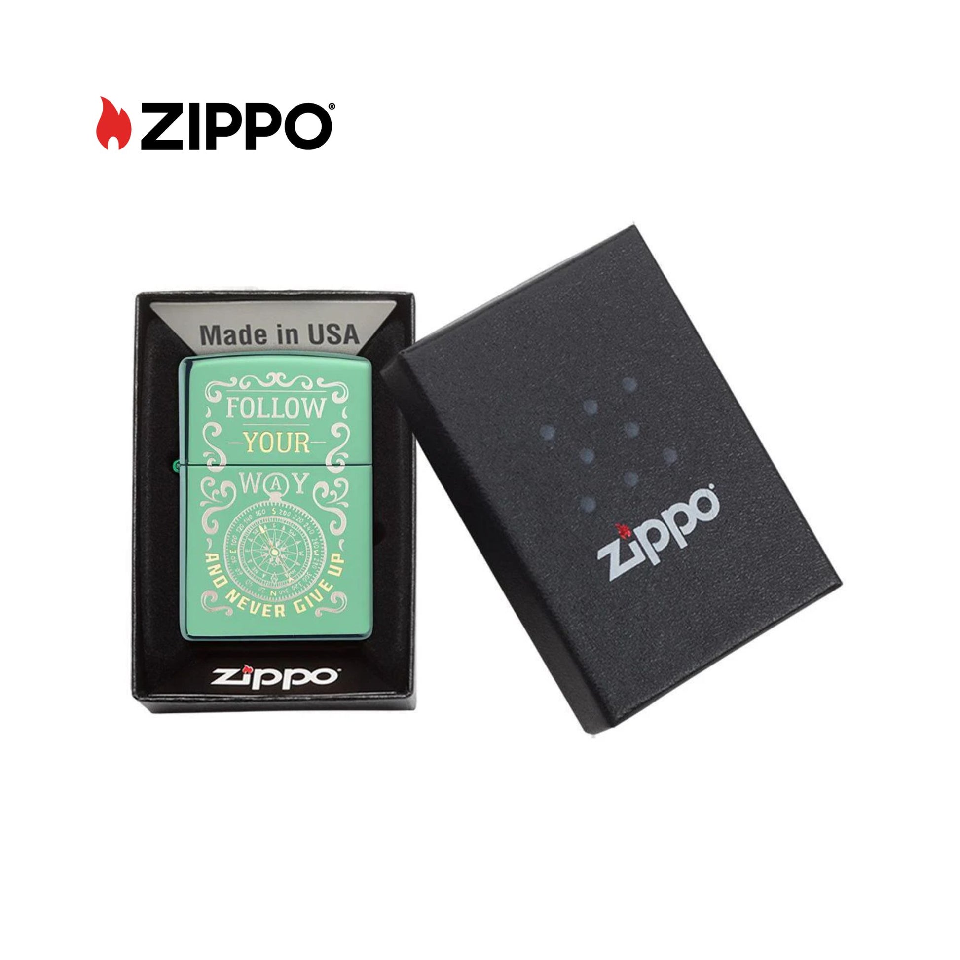 ZIPPO Follow Your Way Design Windproof Lighter