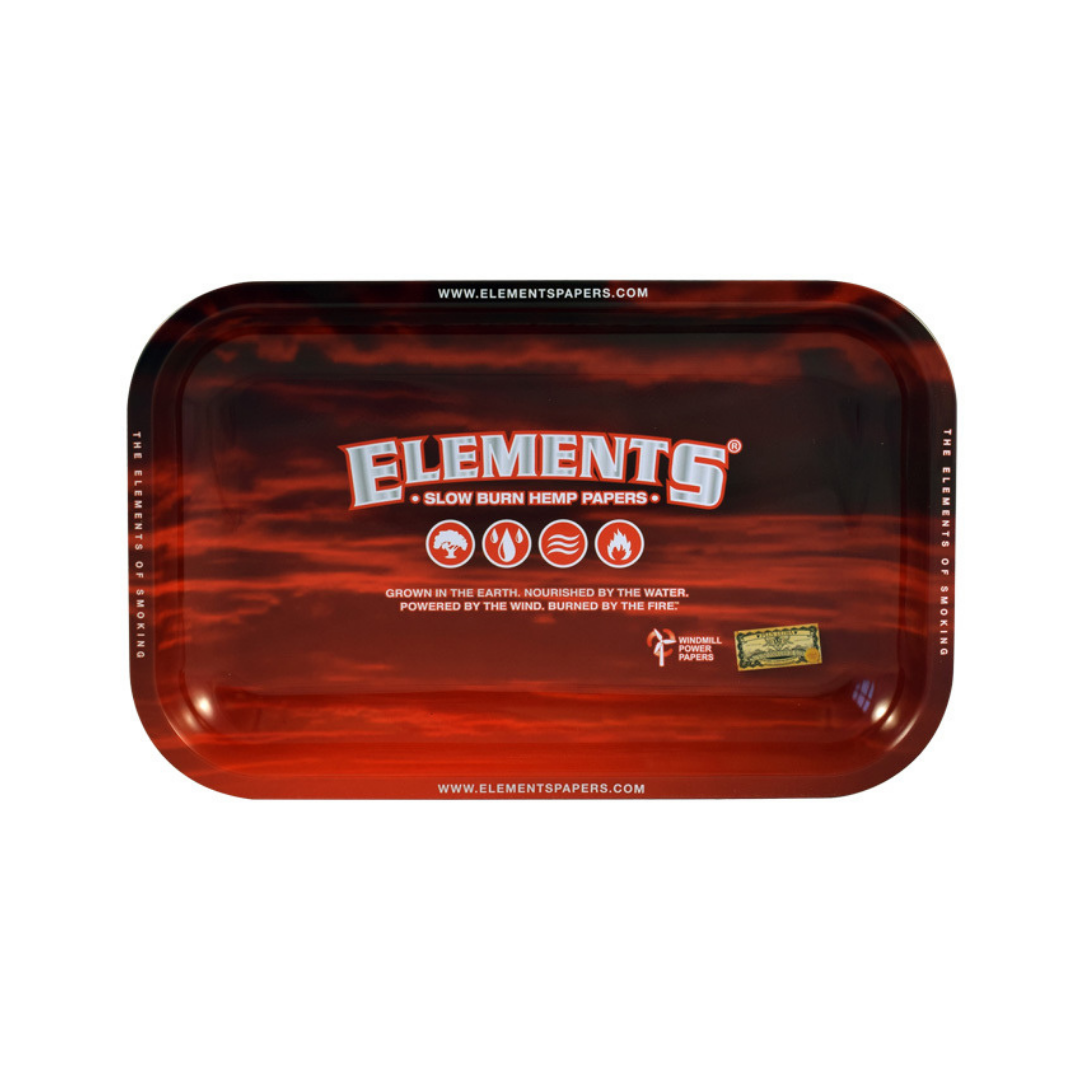 ELEMENTS RED Metal Rolling Tray-Small - HighJack