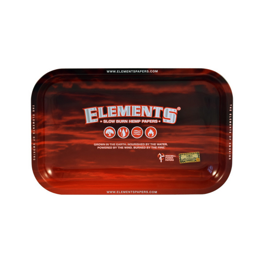 ELEMENTS RED Metal Rolling Tray-Small - HighJack