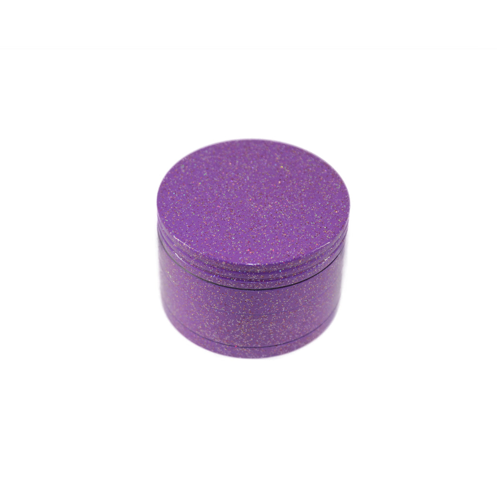 RHINO Herb Grinder Violet Glitter-55mm - HighJack