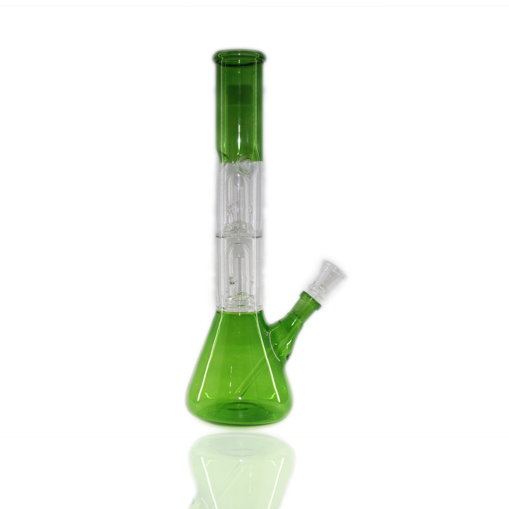 Green Beauty Glass Bong-12 inches - HighJack
