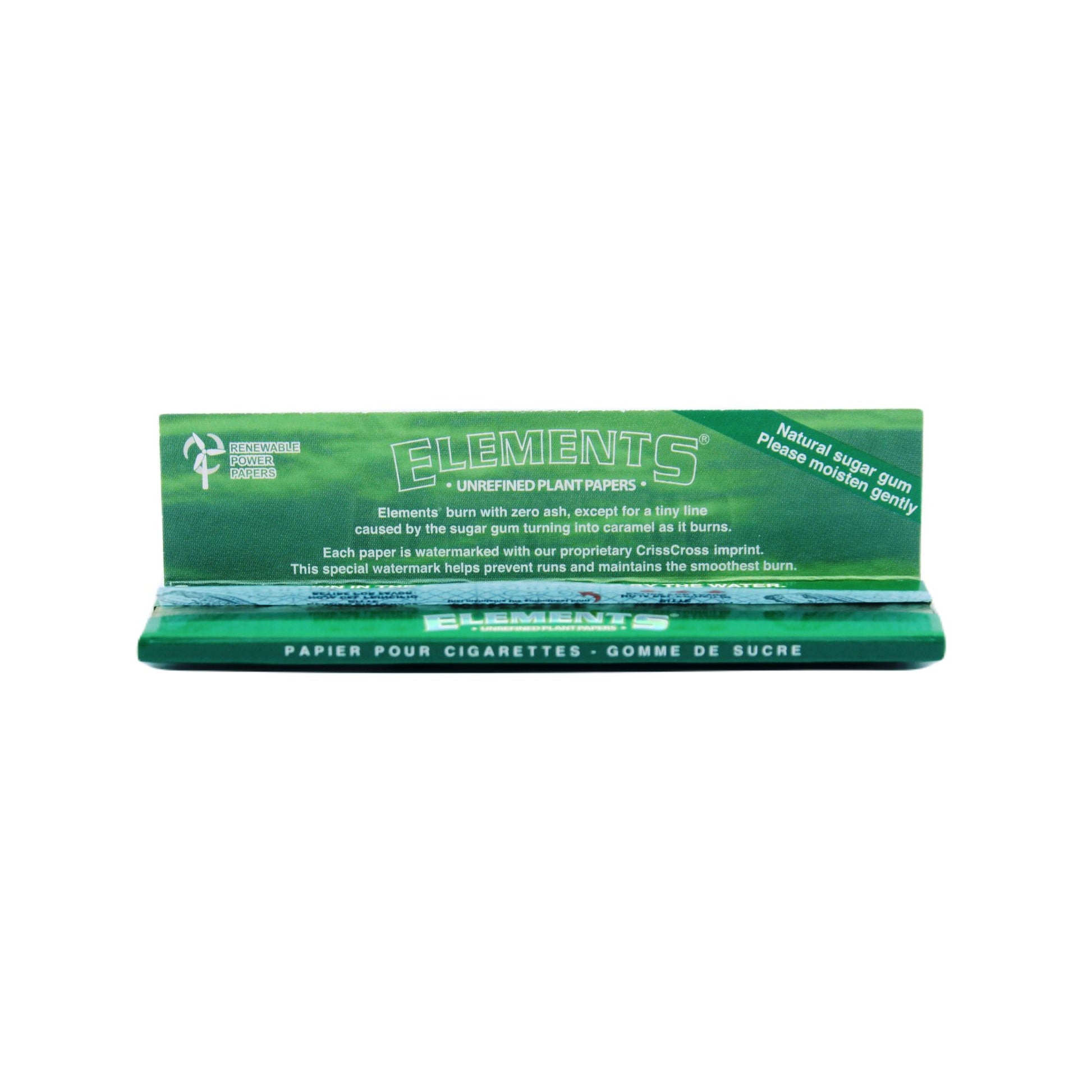 ELEMENTS Green King Size Slim Rolling Papers
