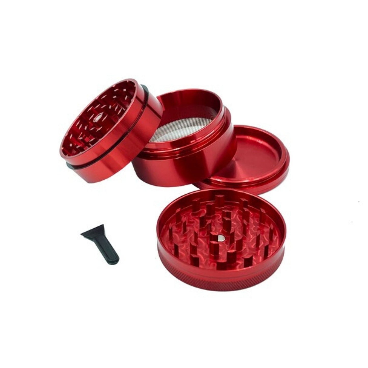 Elements 4 Piece Herb Grinder - Anodized Red