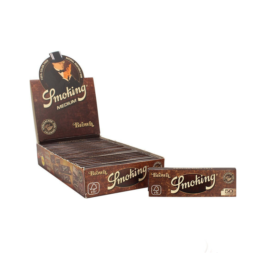 SMOKING Brown 1 1/4th Size-Full Box - HighJack