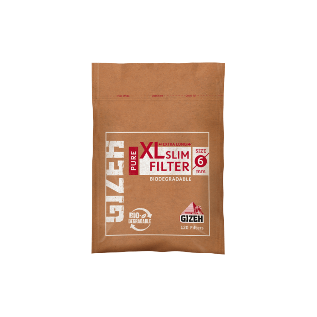 GIZEH PURE Brown Biodegradable Filters 6mm x 19mm-Pack of 120 | HighJack