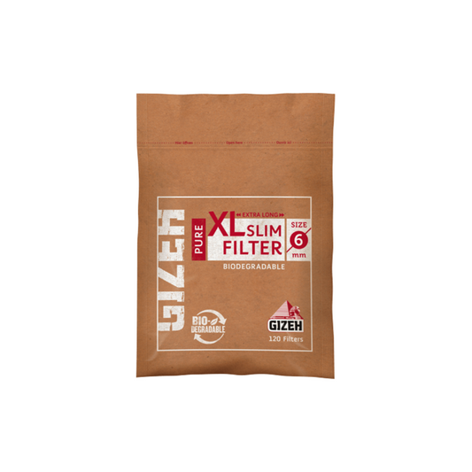 GIZEH PURE Brown Biodegradable Filters 6mm x 19mm-Pack of 120 | HighJack