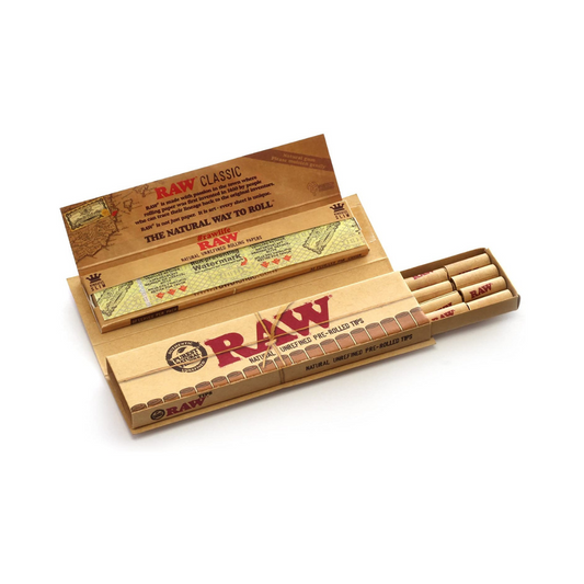 RAW CLASSIC CONNOISSEUR with Prerolled Tips-King Size Slim - HighJack