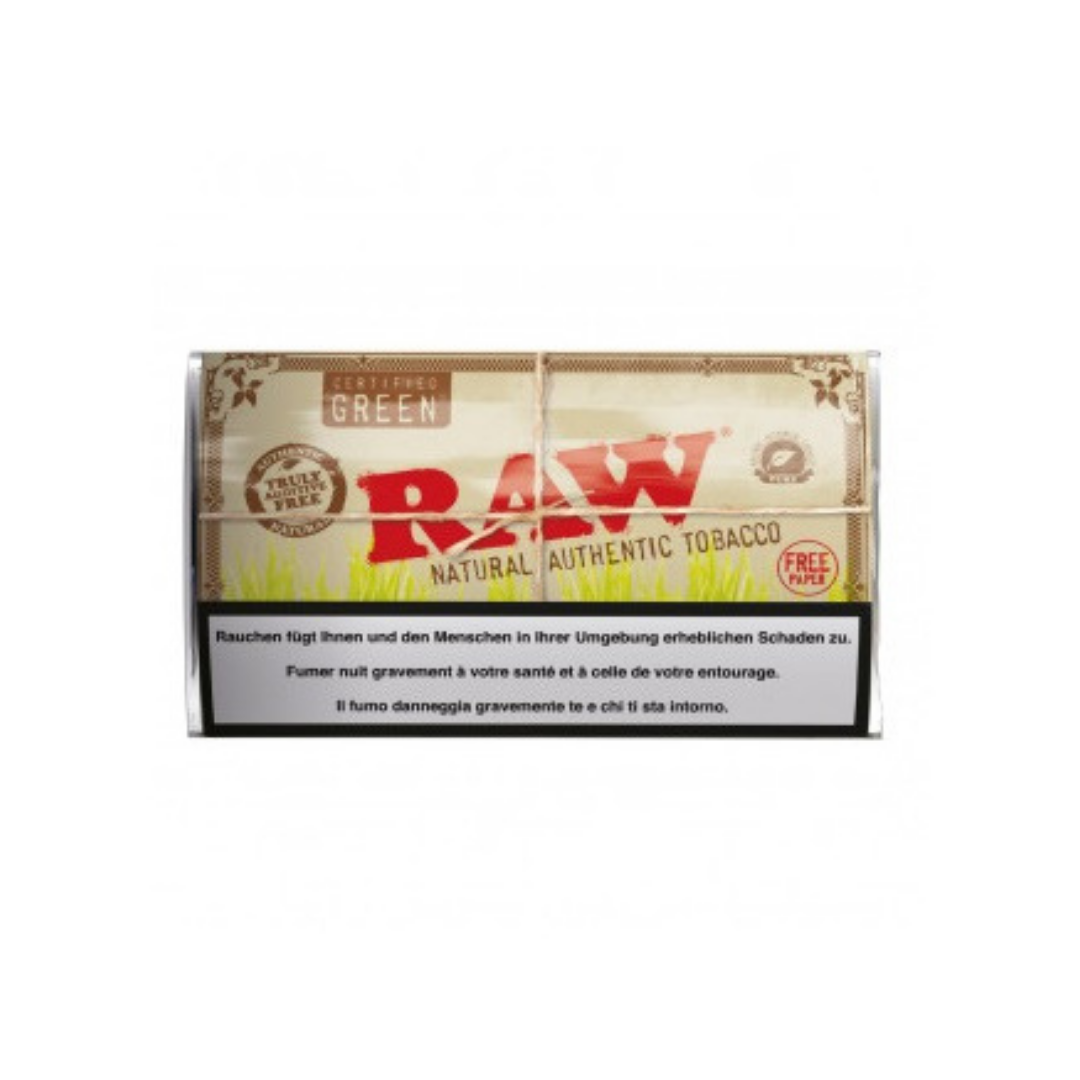 RAW GREEN Natural Authentic Tobacco-30gms - HighJack