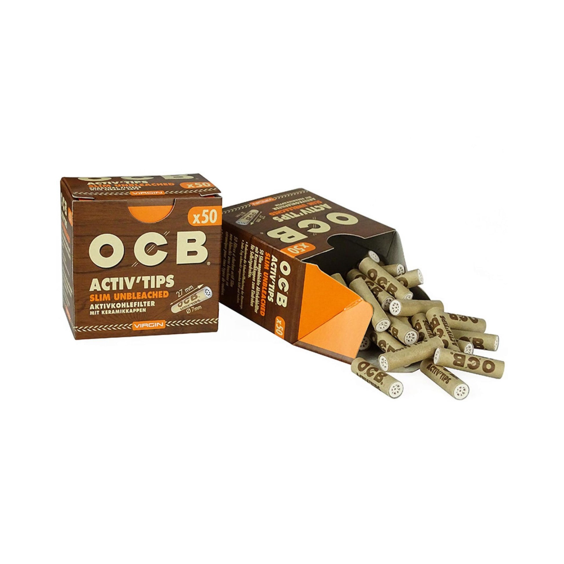 Buy OCB Activ'Tips Slim Virgin Active Charcoal 7mm Filters online at HighJack India
