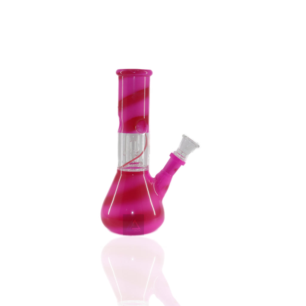 Pink Splash Glass Bong-8 inches - HighJack