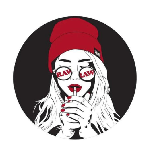 RAW Art Deco Smoking Girl Sticker