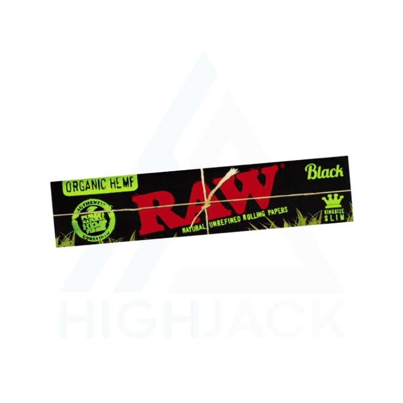 RAW Black Organic Hemp King-size Slim Rolling Paper