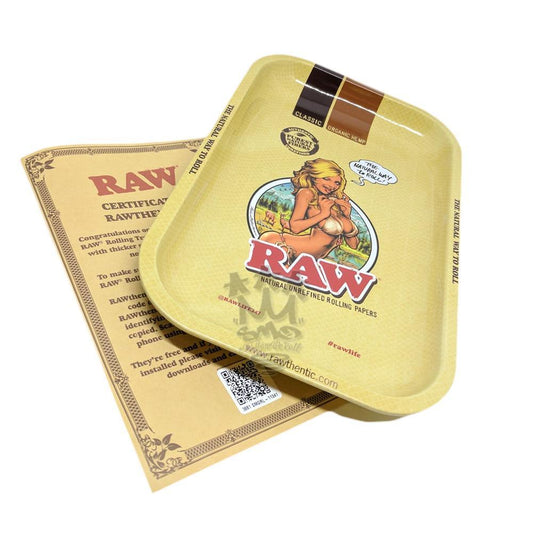 RAW GIRL Metal Rolling Tray - Small