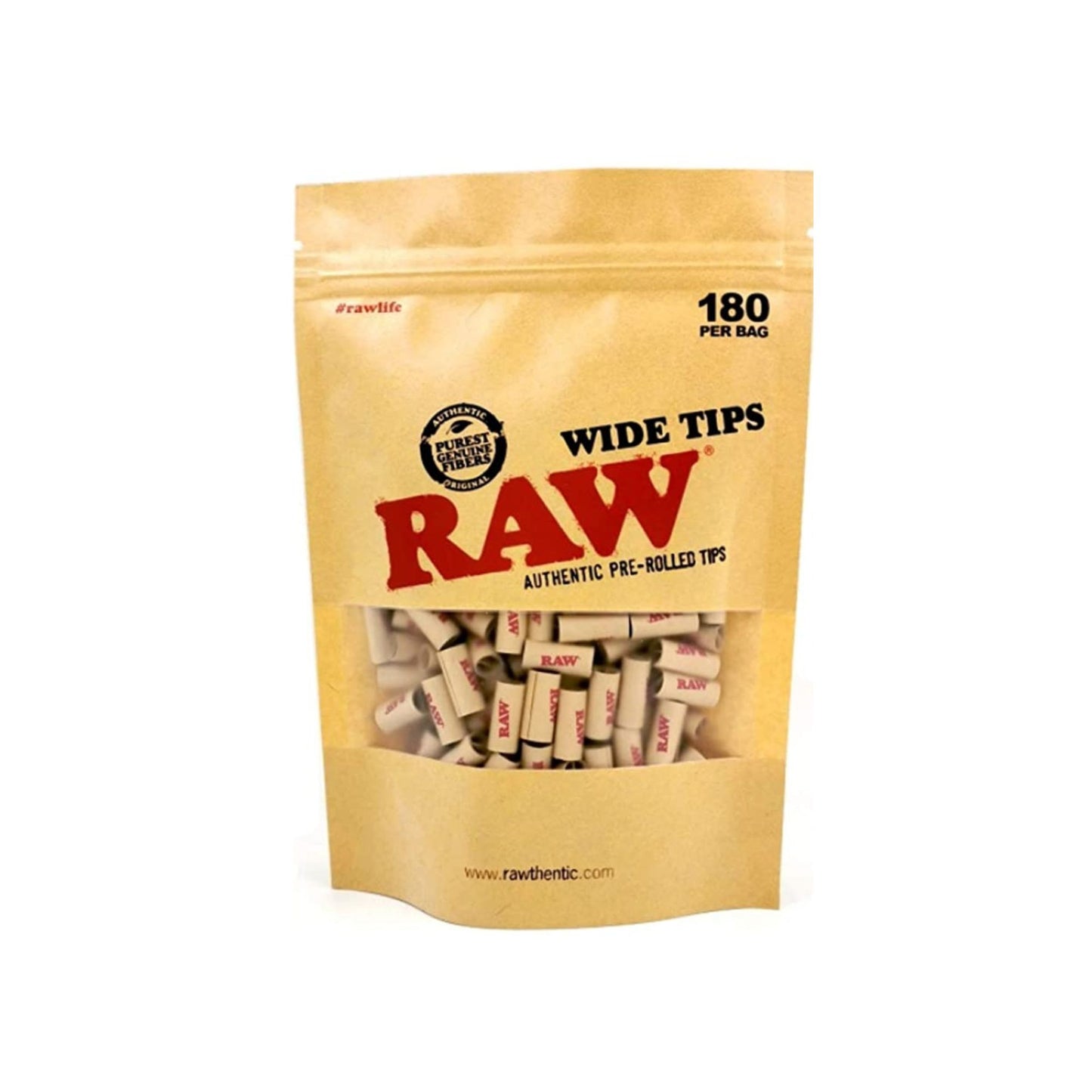 RAW Pre-Rolled Wide Filter Tips - Pack of 180