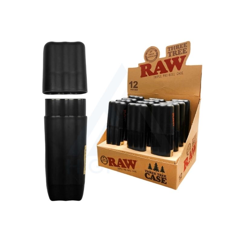 RAW Three Tree Case - Three Cone Case Holder Holds 3 Pre Rolled Cones