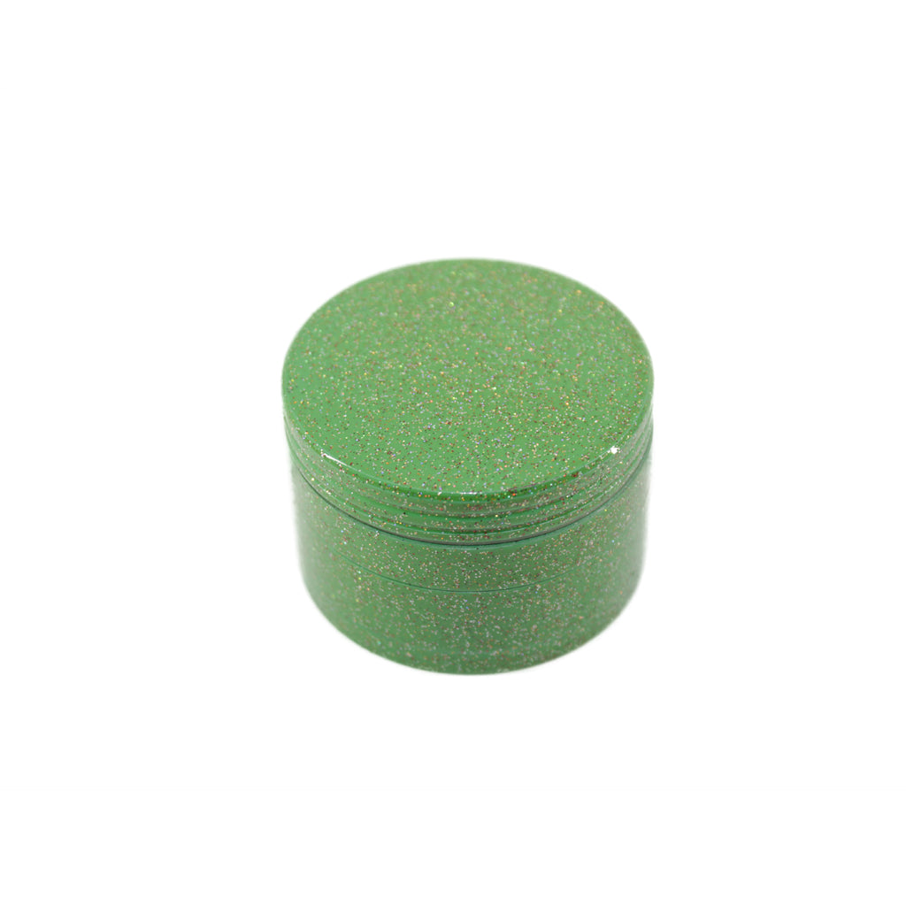 RHINO Herb Grinder Green Glitter-55mm - HighJack
