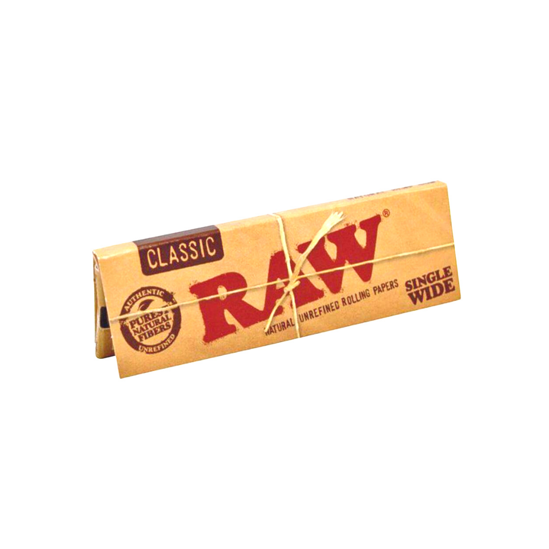 RAW Classic Single Wide Size Rolling Papers-50 leaves - HighJack