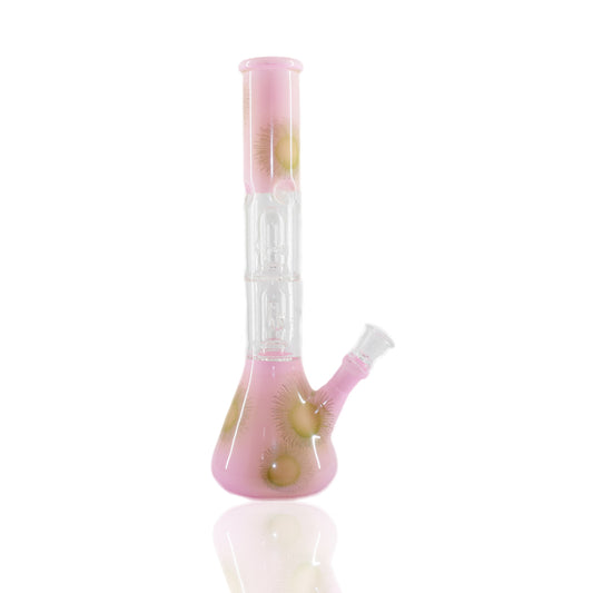 Pink Splash Glass Bong-12 inches - HighJack