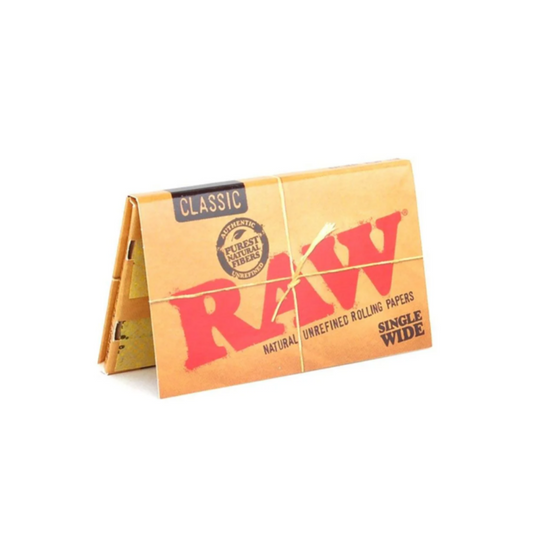 RAW Classic Single Wide Size Rolling Papers-100 leaves - HighJack